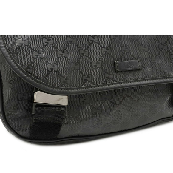 Gucci GG Implement Messenger Crossbody Bag Leather Black - Picture 7 of 8